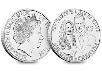 2011 Guernsey Will and Kate BU 5 pound both sides