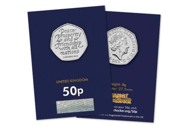 2020 Brexit BU 50p both sides in Change Checker packaging