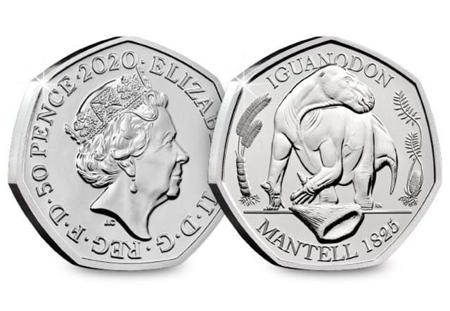 Change Checker 2020 Iguanodon BU 50p Obverse and Reverse