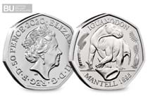 This is the second coin in The Royal Mint's Dinosauria 50p series. It features a design of the Iguanodon on its reverse. 