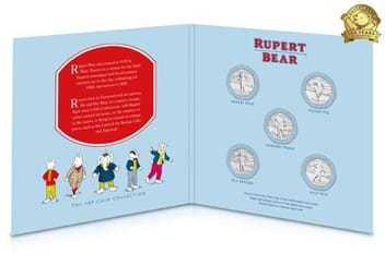 The Complete Rupert Bear BU 50p Collection inside the pack