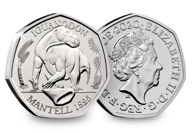 2020 Iguanodon 50p Reverse and Obverse