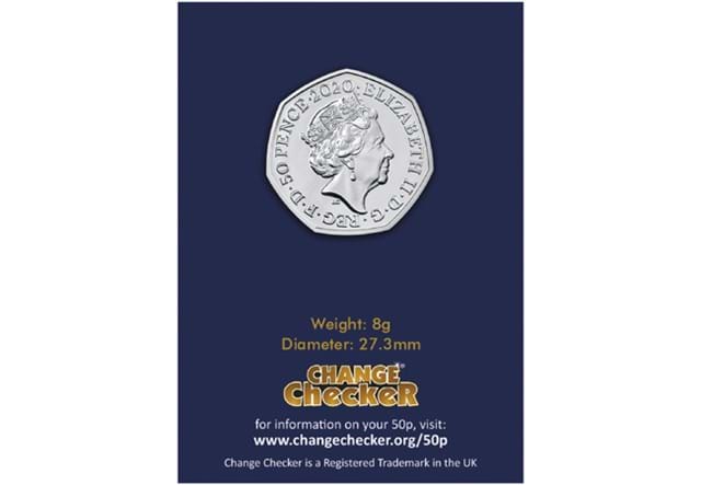 2020 Peter Rabbit 50p Obverse in Change Checker packaging