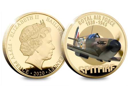 The Official RAF Battle of Britain 80th Anniversary Coin has been plated in 24 carat gold and struck to a flawless Proof finish. Featuring the heroic Supermarine Spitfire depicted in full colour.