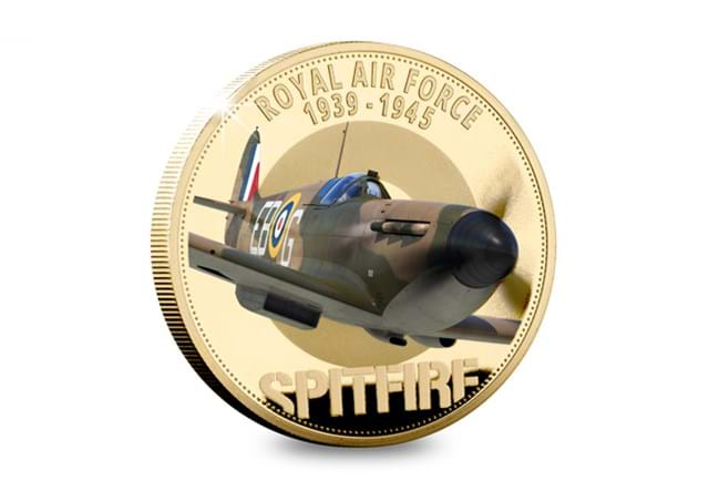 The RAF Battle of Britain Spitfire Coin reverse