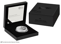 This coin has been struck by The Royal Mint from 2oz .999 Silver to a proof finish. It features a James Bond design. It is the first in a 3-coin collection.