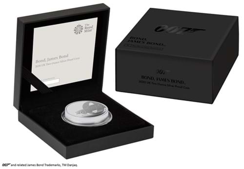 UK 2020 James Bond 2oz Silver Proof Coin pack