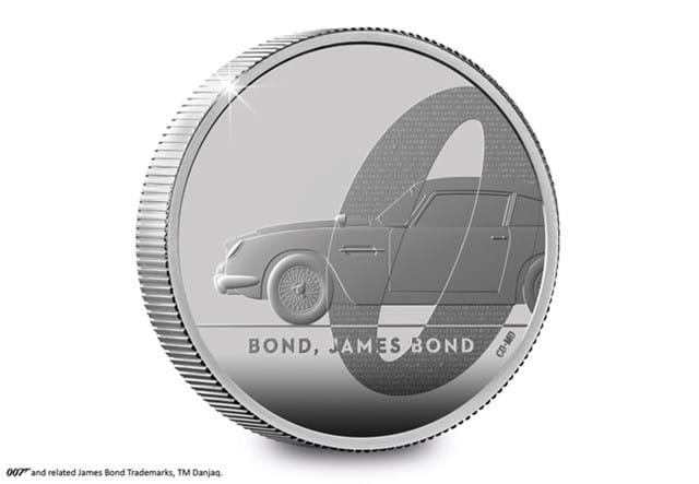 UK 2020 James Bond 2oz Silver Proof Coin reverse