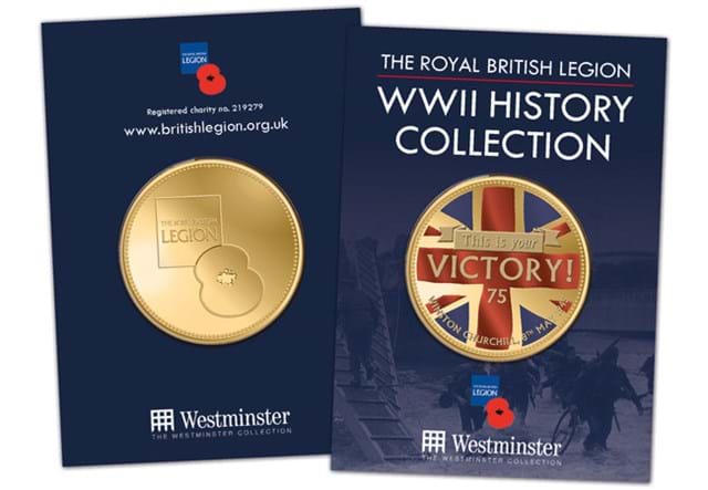 Official RBL History of WWII Commemoratives Victory in display card