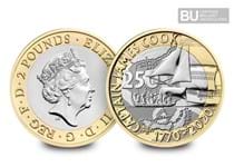 This £2 is the third and final Captain Cook £2 in The Royal Mint's coin series celebrating the legendary voyage of Captain Cook.
