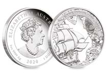 This coin has been struck by the Perth Mint to mark the 250th anniversary of Captain Cook arriving in Australia. It is struck from 1oz 99.99% silver to a proof finish. EL 5,000.