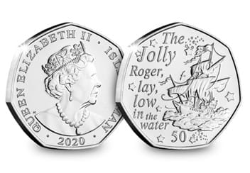 The 2020 Official Peter Pan 50p Coin Set The Jolly Roger Obverse and Reverse