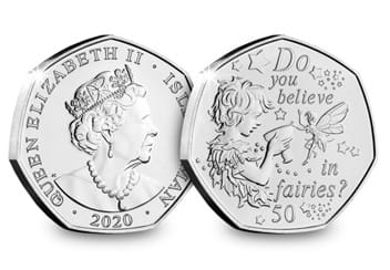The 2020 Official Peter Pan 50p Coin Set Do you believe in fairies? Obverse and Reverse