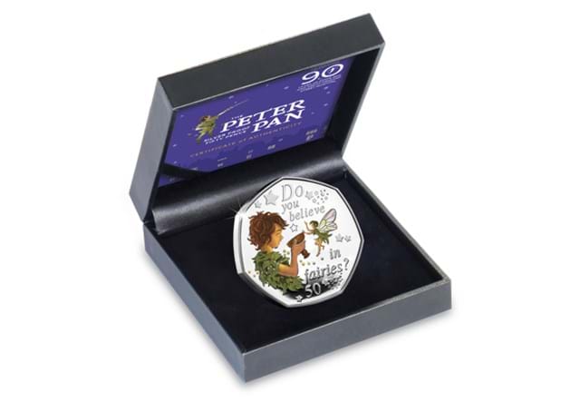 The 2020 Official Peter Pan Silver Proof 50p in display box