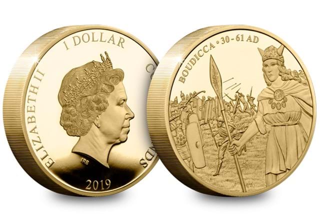 Boudica Gold-plated Piedfort Obverse and Reverse