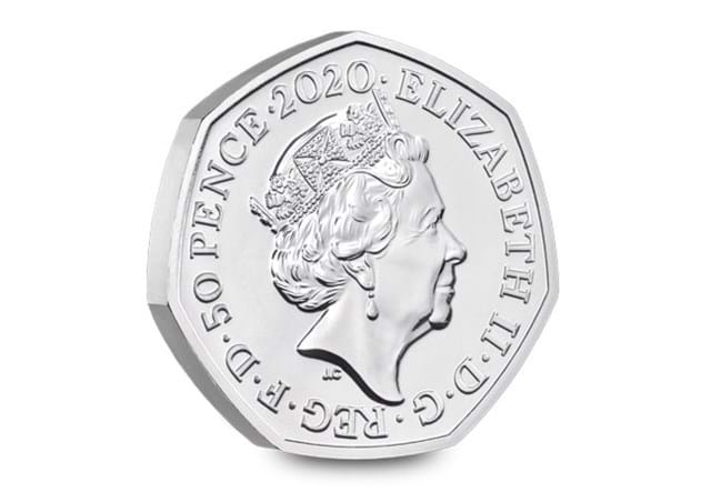 UK 2020 Rosalind Franklin 50p BU Pack obverse