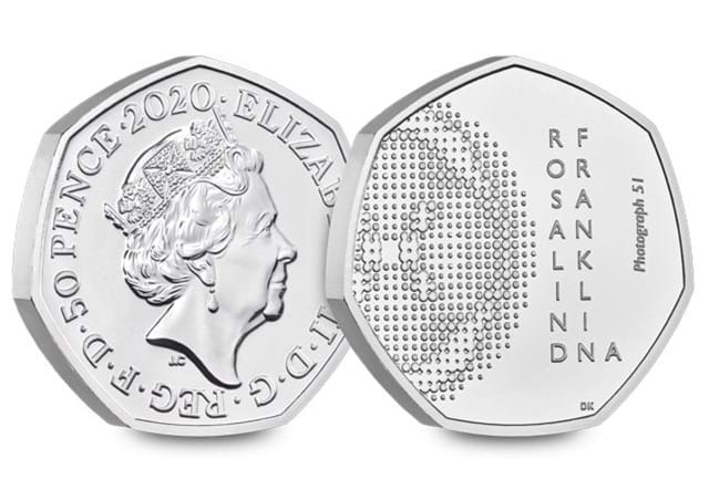 UK 2020 Rosalind Franklin 50p BU Pack both sides