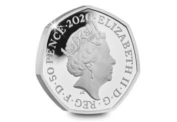UK 2020 Rosalind Franklin Silver-Proof 50p obverse