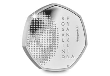 UK 2020 Rosalind Franklin Silver-Proof 50p reverse