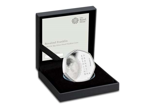 UK 2020 Rosalind Franklin Silver Proof Piedfort 50p in display box