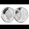 UK 2020 Rosalind Franklin Silver Proof Piedfort 50p both sides