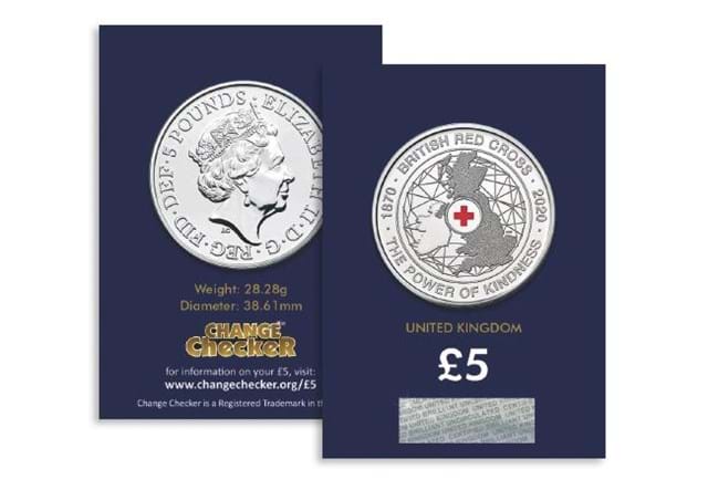 2020 UK British Red Cross Certified BU £5 both sides in Change Checker packaging