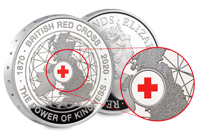 2020 RM 150th Anniv of British Red Cross £5 Silver Proof Piedfort Coin Box & COA 
