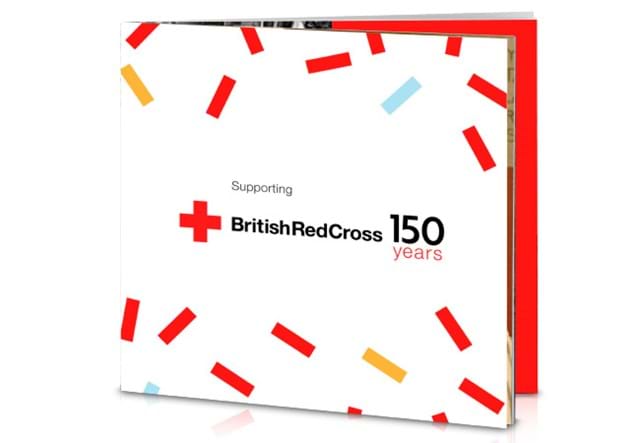 UK 2020 British Red Cross Silver Piedfort £5 Coin side of packaging