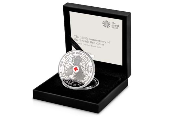 UK 2020 British Red Cross Silver Proof £5 Coin in display box
