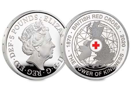 This £5 has been struck by The Royal Mint to commemorate 150 years of the British Red Cross. It has been struck from .925 Silver with colourprinting to a Proof finish. Comes in Royal Mint box.