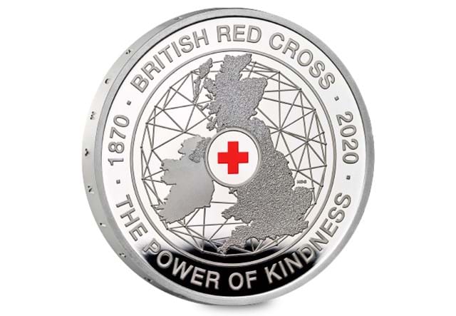 UK 2020 British Red Cross Silver Proof £5 Coin reverse