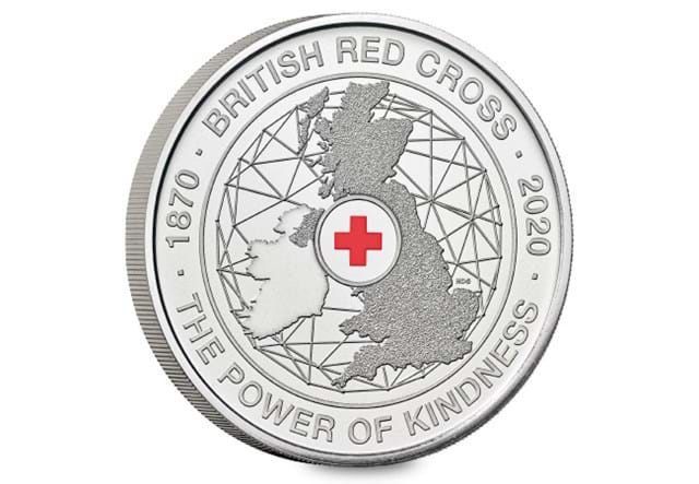 2020 150th Anniversary of the British Red Cross BU £5 Coin Reverse