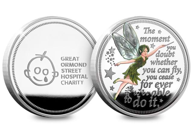 The Official Tinker Bell Silver Commemorative Obverse and Reverse