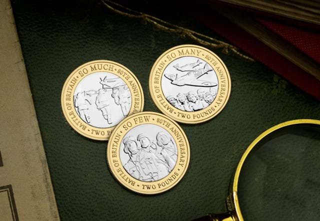 2020 Battle of Britain 80th Anniversary £2 Set reverses with green background