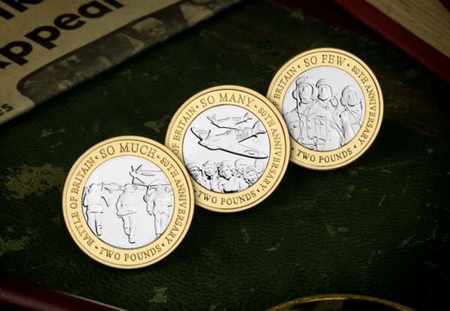 2020 Battle of Britain 80th Anniversary £2 Set displayed on green background