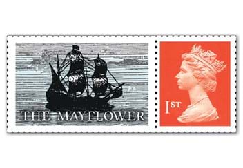 Mayflower 400th Anniversary UK £2 Coin Cover stamp