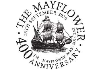 Mayflower 400th Anniversary UK £2 Coin Cover Postmark
