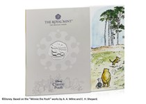 This BU Pack features the official Winnie the Pooh 50p issued by The Royal Mint. It has been struck to a Brilliant Uncirculated quality and comes presented in bespoke Royal Mint presentation pack.