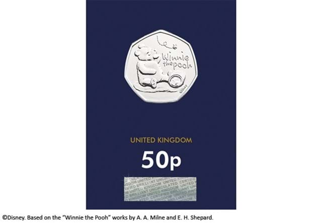 Winnie the Pooh BU 50p reverse in Change Checker packaging