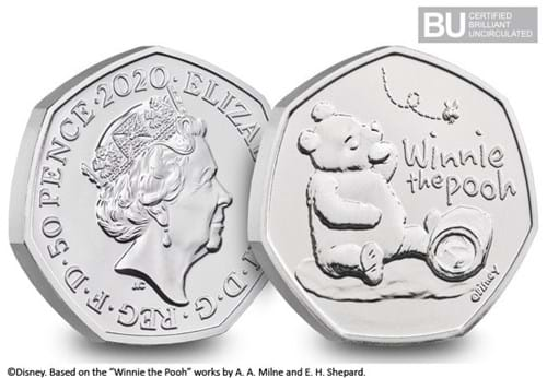 Winnie the Pooh BU 50p both sides