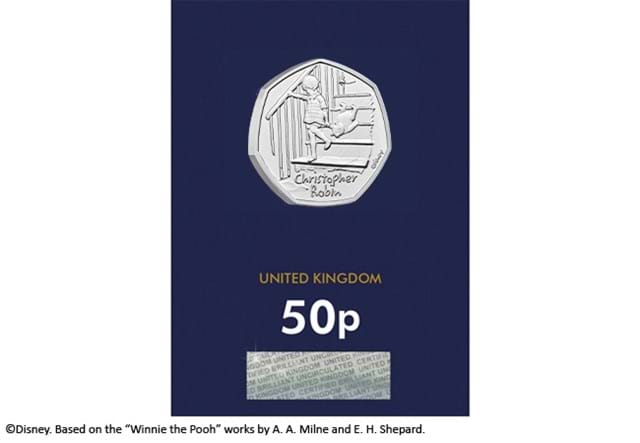 Winnie the Pooh BU 50p Christopher Robin reverse in Change Checker packaging