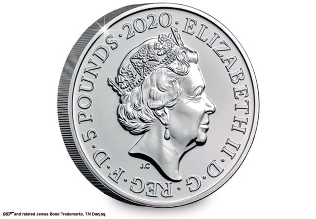 Change Checker James Bond BU 5 Pound obverse