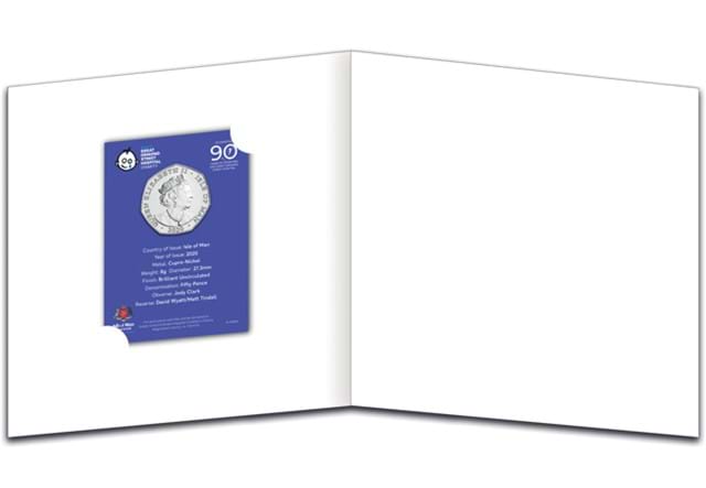 The 2020 Peter Pan Colour 50p Notecard inside