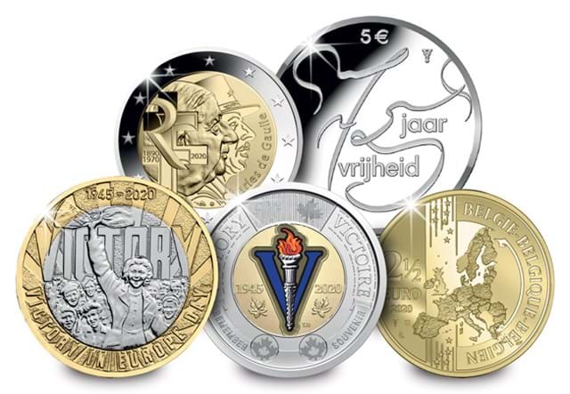 2020 VE Day Allied Nations Coin Pack reverses