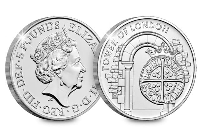 2020 The Royal Mint 5 Pound BU Pack both sides