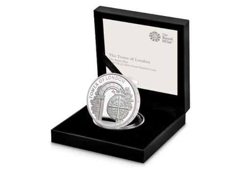 UK 2020 The Royal Mint Silver-Proof Piedfort 5 Pound in Box