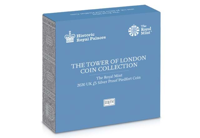 UK 2020 The Royal Mint Silver-Proof Piedfort 5 Pound outer box