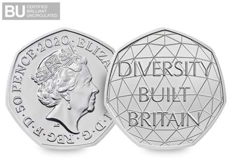 This 50p has been issued by the United Kingdom to celebrate British diversity. Comes in Change Checker CERTIFIED BU packaging.