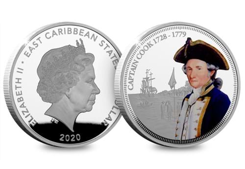 The Captain Cook 250th Anniversary Proof Coin both sides