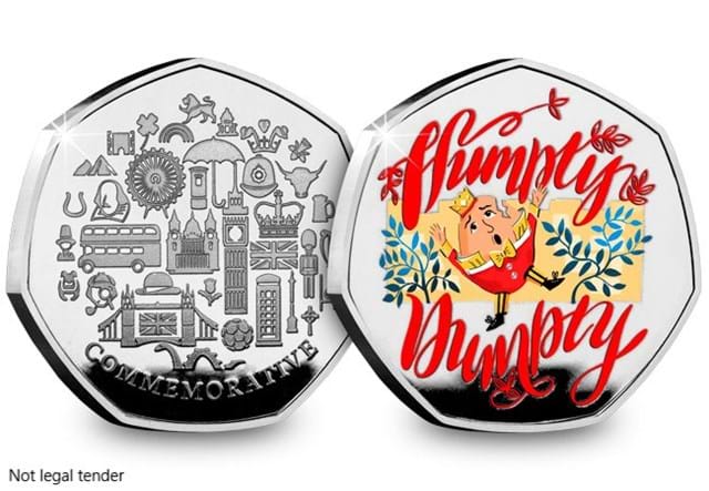 The Nursery Rhymes Commemorative Set Humpty Dumpty Obverse and Reverse